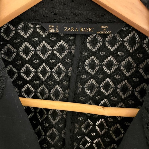 Zara Black lace biker jacket. Excellent condition - Picture 3 of 4